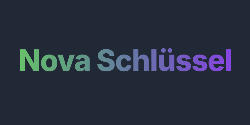 Logo Nova Schlüssel